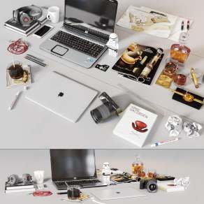 现代办公用品3D模型下载